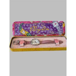 Brighton Orchard Silver & Pink Leather Watch With Brighton Box. New Battery
